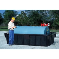 UltraTech International Inc 2832 UltraTech Black Polyethylene Ultra-1000 Containment Sump For 1000 Gallon Fuel Tanks With 2"